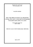 Tóm tắt Luận án Tiến sĩ Chính trị học: Thực thi chính sách đào tạo, bồi dưỡng cán bộ, công chức cấp huyện người Khmer vùng Đồng bằng sông Cửu Long