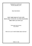 Tóm tắt Luận án Tiến sĩ Khoa học giáo dục: Phát triển đội ngũ giáo viên trung học cơ sở cốt cán tỉnh Thanh Hóa theo tiếp cận năng lực