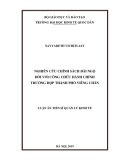 Luận án Tiến sĩ Quản lý kinh tế: Nghiên cứu chính sách đãi ngộ đối với công chức hành chính trường hợp thành phố Viêng Chăn