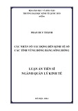 Luận án Tiến sĩ Quản lý kinh tế: Các nhân tố tác động đến kinh tế số các tỉnh vùng đồng bằng sông Hồng