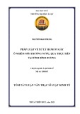 Tóm tắt Luận văn Thạc sĩ Luật kinh tế: Pháp luật về xử lý hành vi gây ô nhiễm môi trường nước, qua thực tiễn tại tỉnh Bình Dương