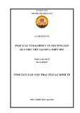 Tóm tắt Luận văn Thạc sĩ Luật kinh tế: Pháp luật về bảo hiểm y tế cho nông dân qua thực tiễn tại Thừa Thiên Huế