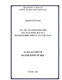 Luận án Tiến sĩ Kinh tế học: Các yếu tố ảnh hưởng đến xác suất sống sót của doanh nghiệp nhỏ và vừa Việt Nam