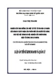 Luận án Tiến sĩ Kinh doanh và Quản lý: Nghiên cứu ảnh hưởng của một số yếu tố văn hóa cá nhân đến hành vi chấp nhận sản phẩm mới của người tiêu dùng khu vực nội thành Hà Nội (nghiên cứu nhóm hàng điện tử dùng cho cá nhân)