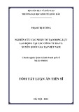 Tóm tắt Luận án Tiến sĩ Quản trị kinh doanh: Nghiên cứu các nhân tố tạo động lực lao động tại các công ty đa và xuyên quốc gia tại Việt Nam