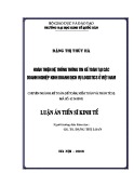 Luận án Tiến sĩ Kinh tế: Hoàn thiện hệ thống thông tin kế toán tại các doanh nghiệp kinh doanh dịch vụ logistics ở Việt Nam