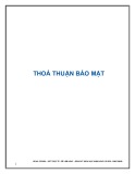 Mẫu Thoả thuận bảo mật