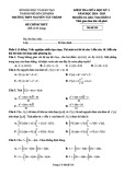 Đề thi giữa học kì 2 môn Toán lớp 12 năm 2024-2025 - Trường THPT Nguyễn Tất Thành, HCM