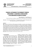 Financial sustainability in community tourism development - an empirical investigation in the Northwest region of Vietnam