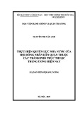 Luận án Tiến sĩ Quản lý công: Thực hiện quyền lực nhà nước của Hội đồng nhân dân quận thuộc các thành phố trực thuộc Trung ương hiện nay