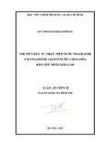 Luận án Tiến sĩ Kinh tế chính trị: Thu hút đầu tư trực tiếp nước ngoài (FDI) vào ngành du lịch ở Cộng hòa dân chủ nhân dân Lào