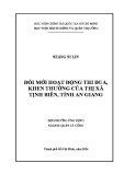 Đề án Tốt nghiệp: Đổi mới hoạt động thi đua, khen thưởng của thị xã Tịnh Biên, tỉnh An Giang