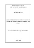 Luận án Tiến sĩ Khoa học môi trường: Nghiên cứu phát triển hệ thống nuôi tôm - lúa theo hướng hữu cơ tại huyện Thới Bình, tỉnh Cà Mau