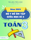 Bộ 7 đề ôn tập kiểm tra giữa học kì 2 môn Toán lớp 3