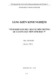 Sáng kiến kinh nghiệm THCS: Tích hợp giáo dục bảo vệ môi trường qua giảng dạy môn Sinh học 9