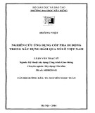 Luận văn Thạc sĩ Kỹ thuật: Nghiên cứu ứng dụng cốp pha di động trong xây dựng hầm qua núi ở Việt Nam