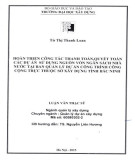 Luận văn Thạc sĩ Quản lý xây dựng: Hoàn thiện công tác thanh toán, quyết toán các dự án sử dụng nguồn vốn ngân sách nhà nước tại Ban quản lý dự án công trình công cộng trực thuộc Sở Xây dựng tỉnh Bắc Ninh