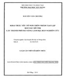 Luận án Tiến sĩ Kiến trúc: Khai thác yếu tố nơi chốn nhằm tạo lập bản sắc đô thị lấy thành phố Đà Nẵng làm địa bàn nghiên cứu