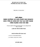 Luận án Tiến sĩ Kiến trúc: Mô hình định hướng và giải pháp qui hoạch bảo tồn di sản đô thị tại Việt Nam - Ứng dụng vào Hà Nội