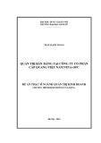 Đề án Thạc sĩ Quản trị kinh doanh: Quản trị bán hàng của công ty cổ phần cáp quang Việt Nam VINA-OFC