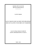 Luận văn Thạc sĩ Quản lý kinh tế: Quản lý dịch vụ đào tạo nhân viên môi giới bất động sản tại Công ty bất động sản Vudahomes