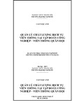 Luận văn Thạc sĩ Quản lý kinh tế: Quản lý chất lượng dịch vụ viễn thông tại Tập đoàn Công nghiệp – Viễn thông Quân đội