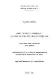 Tóm tắt Đề án Thạc sĩ Quản trị kinh doanh: Công tác đào tạo nhân lực tại Công ty TNHH may Gracesun Việt Nam