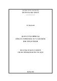 Đề án Thạc sĩ Quản lý kinh tế: Quản lý tài chính tại Công ty Cổ phần Đầu tư và Xây dựng DMC Thuận Thành