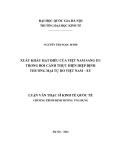 Luận văn Thạc sĩ Kinh tế quốc tế: Xuất khẩu hạt điều của Việt Nam sang EU trong bối cảnh thực hiện Hiệp định thương mại tự do Việt Nam – EU