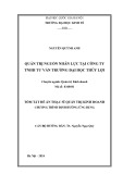 Tóm tắt Đề án Thạc sĩ Quản trị kinh doanh: Quản trị nguồn nhân lực tại Công ty TNHH Tư vấn Trường Đại học Thủy lợi