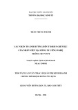 Tóm tắt Luận văn Thạc sĩ Quản trị kinh doanh: Các nhân tố ảnh hưởng đến ý định nghỉ việc của nhân viên tại Công ty công nghệ thông tin VNPT