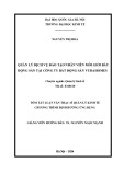 Tóm tắt Luận văn Thạc sĩ Quản lý kinh tế: Quản lý dịch vụ đào tạo nhân viên môi giới bất động sản tại Công ty bất động sản Vudahomes