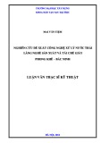 Luận văn Thạc sĩ Kỹ thuật: Nghiên cứu đề xuất công nghệ xử lý nước thải làng nghề sản xuất và tái chế giấy Phong Khê – Bắc Ninh