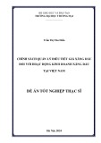 Đề án Tốt nghiệp Thạc sĩ: Chính sách quản lý, điều tiết giá xăng dầu đối với hoạt động kinh doanh xăng dầu tại Việt Nam
