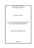 Đề án Tốt nghiệp Thạc sĩ: Quản lý chi ngân sách nhà nước của huyện Tam Đảo, tỉnh Vĩnh Phúc