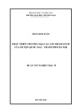 Đề án Tốt nghiệp Thạc sĩ: Phát triển thương mại các sản phẩm OCOP của huyện Quốc Oai – Thành phố Hà Nội