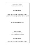 Đề án Tốt nghiệp Thạc sĩ: Quản trị cung ứng nguyên vật liệu tại Công ty TNHH một thành viên cơ khí 17