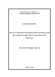 Đề án Tốt nghiệp Thạc sĩ: Quản lý chi ngân sách nhà nước tại Trung tâm Quy hoạch và Điều tra tài nguyên nước quốc gia