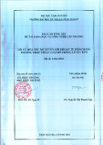 Báo cáo tổng kết đề tài khoa học và công nghệ cấp trường: Tối ưu hóa tốc độ xuyên khi khoan tự động bằng phương pháp thuật giải mô phỏng luyện kim