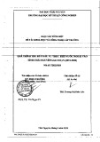 Báo cáo tổng kết đề tài khoa học và công nghệ cấp trường: Quá trình thu hút đầu tư trực tiếp nước ngoài vào tỉnh Thái Nguyên giai đoạn (2015-2020)