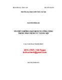 Luận văn Thạc sĩ Kiến trúc: Tổ chức không gian dịch vụ công cộng trong nhà chung cư tại Hà Nội