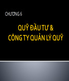 Bài giảng Thị trường chứng khoán: Chương 6 - ThS. Nguyễn Vũ Duy