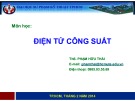 Bài giảng Điện tử công suất: Chương 1 - ThS. Phạm Hữu Thái