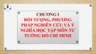 Bài giảng Tư tưởng Hồ Chí Minh: Chương 1 - Trường ĐH Ngân hàng TP.HCM