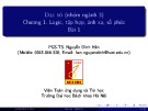 Bài giảng Đại số: Chương 1 - PGS.TS. Nguyễn Đình Hân