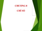 Bài giảng Nguyên lý thống kê: Chương 8 - Chỉ số