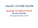 Bài giảng Khoa học tự nhiên 8 - Bài 28: Hệ vận động ở người (Sách Cánh diều)