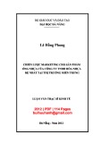 Luận văn Thạc sĩ kinh tế: Chiến lược marketing cho sản phẩm ống nhựa của Công ty TNHH Hóa nhựa Đệ Nhất tại thị trường miền Trung