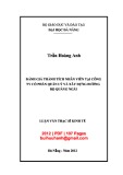 Luận văn Thạc sĩ Kinh tế: Đánh giá thành tích nhân viên tại Công ty cổ phần Quản lý và Xây dựng đường bộ Quảng Ngãi