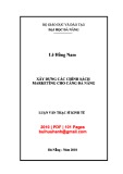 Luận văn Thạc sĩ Quản trị kinh doanh: Xây dựng các chính sách marketing cho cảng Đà Nẵng